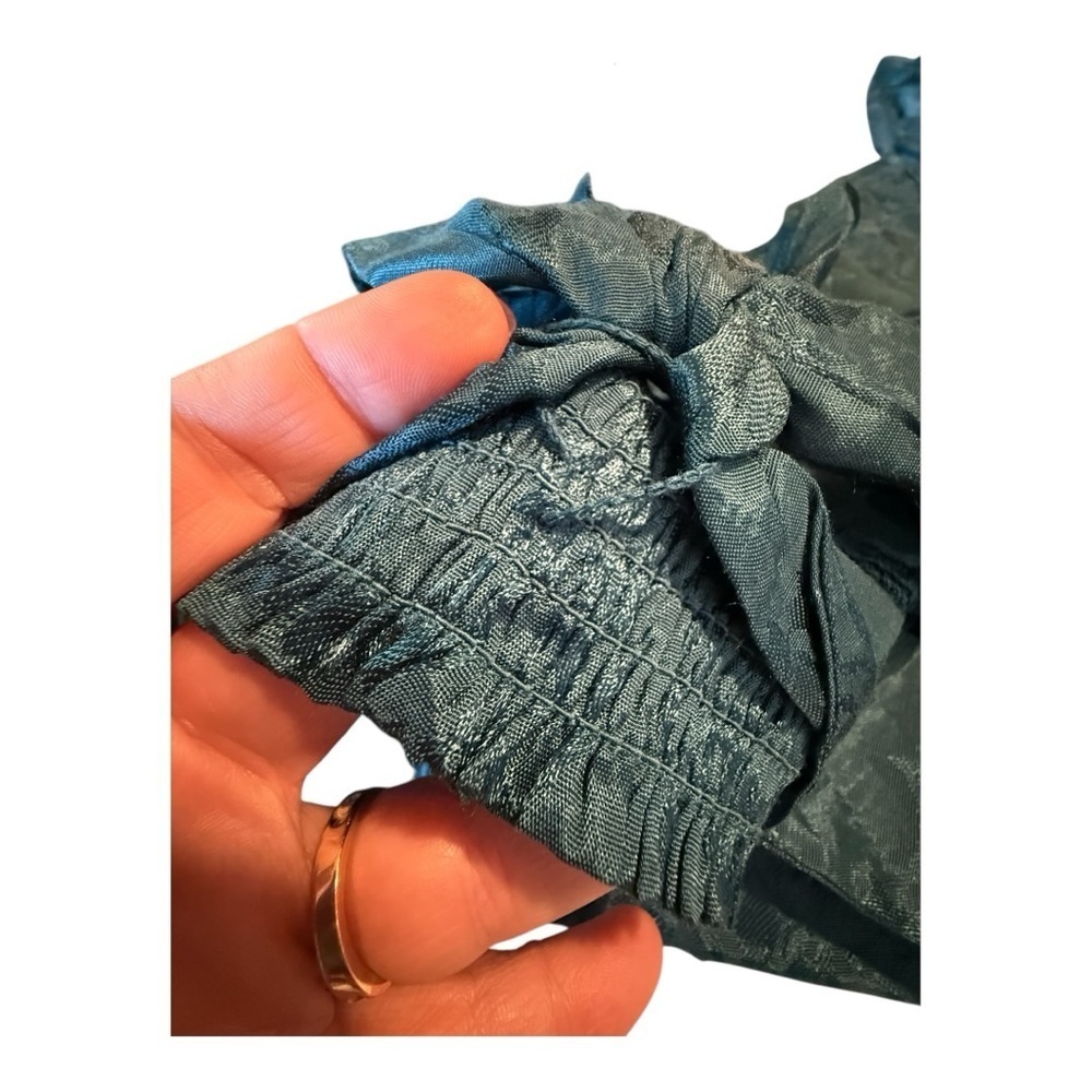 Band Of The Free Camille Crossover Crop Top Deep Teal Boho Cottage Gypsy NEW - Picture 7 of 15